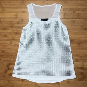 I.N.C. International Concepts White Sequence Top